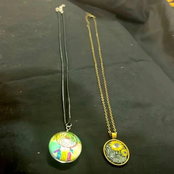 Native American  Dream Catcher Glass Cabochon & You Are My Sunshine Glass Domed - Picture 2 of 3